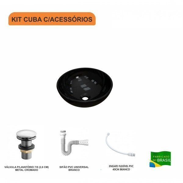 Kit Cuba R35 com Válvula Click 1 Polegada G e Sifão Pvc e Flexível Compace - 3