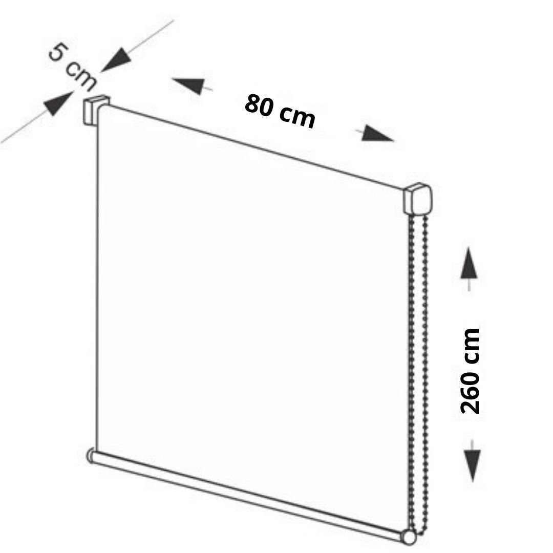 Persiana Rolo Translúcida Creme 80 (L) x 260 (A) cm Cortina Roller Bege Screen Solar 0,80 X 2,60 - 7