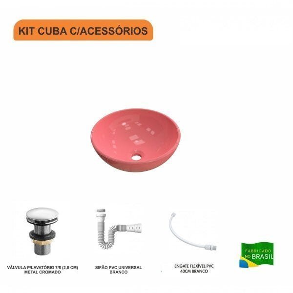 Kit Cuba R35 com Válvula Click 1 Polegada G e Sifão Pvc e Flexível Compace - 3