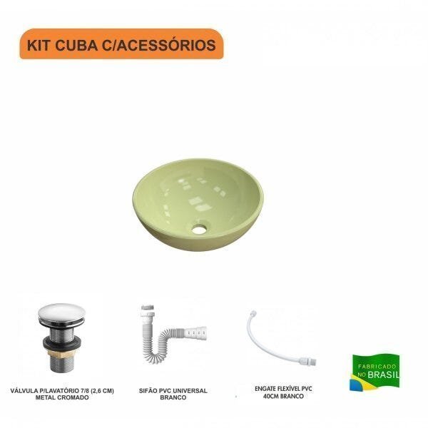 Kit Cuba R35 com Válvula Click 1 Polegada G e Sifão Pvc e Flexível Compace - 3