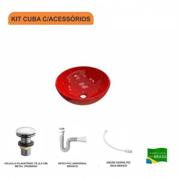 Kit Cuba R35 com Válvula Click 1 Polegada G e Sifão Pvc e Flexível Compace - 3