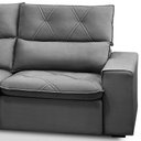 Ver imagem 7 de Sofá 3 Lugares Retrátil Reclinável Chaise Esquerdo 258cm Bergen F04 Veludo Grafite - Lyam Decor