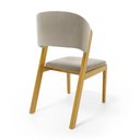 Ver imagem 5 de Cadeira Amanda Madeira Maciça Estofada para Mesa de Jantar Veludo Bege 102