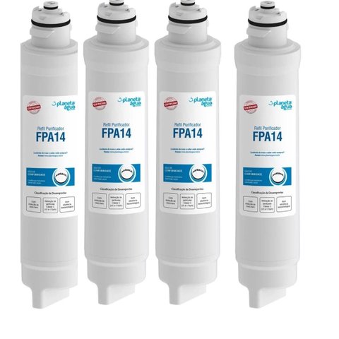 Kit 4 Un Refil Fpa14 - Compatível com Aparelhos Electrolux Pa21g, Pa26g , Pa31g, Pe11b, Pe11x, Pc01b