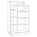 Ver imagem 4 de Multiuso Sapateira 2 Portas 91 Cm Florenca Branco Armoveis