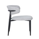 Ver imagem 6 de Cadeiras Sala Jantar Estofadas Courino ou Linho Pés Aço 2un Cor:cinza com Preto