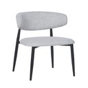 Ver imagem 5 de Cadeiras Sala Jantar Estofadas Courino ou Linho Pés Aço 2un Cor:cinza com Preto