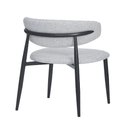 Ver imagem 7 de Cadeiras Sala Jantar Estofadas Courino ou Linho Pés Aço 2un Cor:cinza com Preto