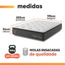 Ver imagem 3 de Colchão King Molas Ensacadas Pillow Super Monaco 193x203x34cm Probel - Suporta até 180kg por