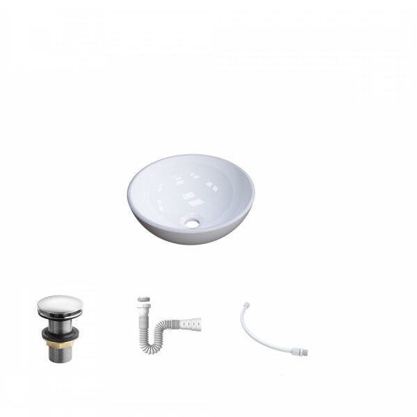 Kit Cuba R35 com Válvula Click 1 Polegada e meia e Sifão Pvc e Flexível Compace - 2