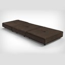 Ver imagem 3 de Puff Dobrável Slim - Vira Cama Cor Café