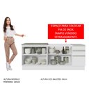 Ver imagem 6 de Kit com 2 Balcões de Cozinha Madesa Glamy 4 Portas 3 Gavetas (Sem Tampo e Pia) Branco Branco