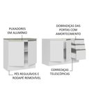 Ver imagem 5 de Kit com 2 Balcões de Cozinha Madesa Glamy 4 Portas 3 Gavetas (Sem Tampo e Pia) Branco Branco
