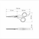 Ver imagem 3 de Tesoura Cabelo Cabeleireiro Tramontina Aço Inox Fio Navalha Onix 5' Cabelo