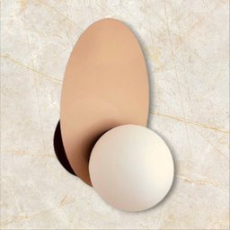 Arandela Oval Bola Vidro 10cm Cama Não Enferruja Ibira Bar:dourado Fosco - 5