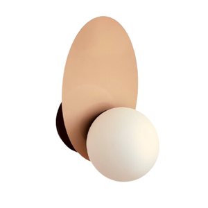Arandela Oval Bola Vidro 10cm Cama Não Enferruja Ibira Bar:dourado Fosco