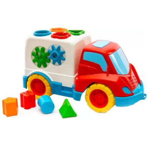Brinquedo Carrinho Didático Bebe Peças de Encaixar - Samba Toys - Caminhão Carro Bebe Carrinho - Pan