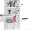 Ver imagem 2 de Escrivaninha Elisa com 6 Nichos e 2 Gavetas - Branco