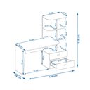 Ver imagem 4 de Escrivaninha Elisa com 6 Nichos e 2 Gavetas - Branco