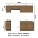 Ver imagem 4 de Armário de Cozinha Completa 240cm Rustic Glamy Madesa 10