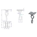 Ver imagem 2 de Gancho Teto Parafusar Ouro Velho Ref. 85068 - Loth