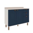 Ver imagem 7 de Armário de Cozinha Compacta Genialflex 3 Peças Branco Azul