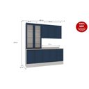 Ver imagem 3 de Armário de Cozinha Compacta Genialflex 3 Peças Branco Azul