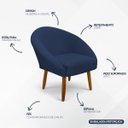 Ver imagem 3 de Kit 2 Poltronas Decorativa para Sala Recepção Manicure Consultório Stella Suede