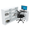Ver imagem 1 de BALCÃO CAIXA PARA ATENDIMENTO VIDRO M324.B (COMÉRCIO,LOJA) MUNDI MOVEIS