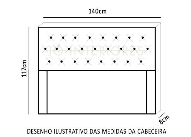 Kit Baú New E Cabeceira Fixa No Box Casal 1,40m Cor Areia - 6