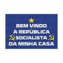 Ver imagem 2 de Tapete Bem Vindo À República Socialista da Minha Casa 60x40.