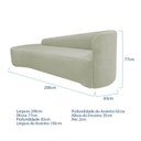Ver imagem 3 de Recamier Curvo Orgânico 200cm 3 Lugares Lado Esquerdo para Sala de Estar Bouclé Paris