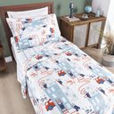 Ver imagem 2 de Conjunto de Lencol Solteiro Mundo Kids 200 Fios Dupla Face:bombeiro