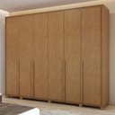Ver imagem 1 de Guarda-roupa Casal Imperatore 6 Portas 6 Gavetas 100% Mdf 81668.284 Amêndoa Clean - Móveis Lopas