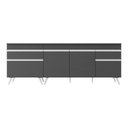 Ver imagem 2 de Kit 2 Balcões Gabinete Pia 150 Cm E Cooktop 70 Cm Veneza Multimóveis Mp2073.898 Preto