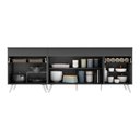 Ver imagem 3 de Kit 2 Balcões Gabinete Pia 150 Cm E Cooktop 70 Cm Veneza Multimóveis Mp2073.898 Preto