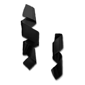 Kit Decoração 02 Esculturas Parede Abstrato Sala Hall Escritório Loja Home Decor Preto