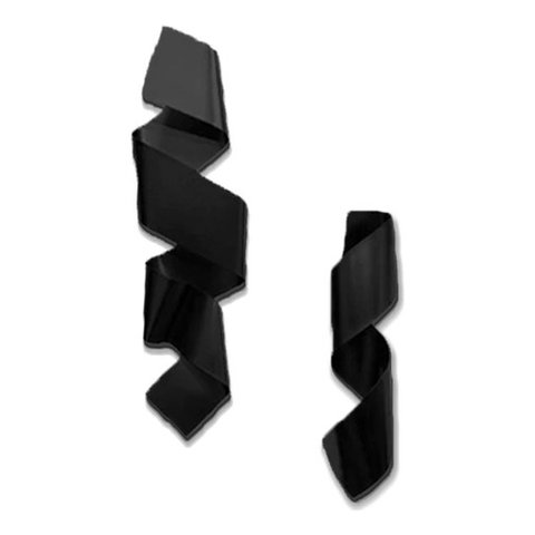 Kit Decoração 02 Esculturas Parede Abstrato Sala Hall Escritório Loja Home Decor Preto