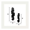 Ver imagem 3 de Kit Decoração 02 Esculturas Parede Abstrato Sala Hall Escritório Loja Home Decor Preto