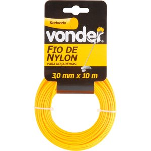 Fio De Nylon 3,0mmx10m Redondo Para Roçadeiras E Aparadores