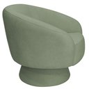 Ver mais imagens de Poltrona Decorativa Fixa com Puff Liz Bouclé Verde Claro - Nexta Casa