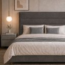 Ver imagem 2 de Cabeceira para Cama Casal Queen Estofada 1,58 Mts Iza Vilajo: Suede Crush Cacau