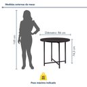 Ver imagem 4 de Mesa de Jantar Dobrável Redonda 86cm com Base de Aço Pop Preto