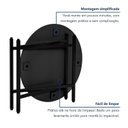 Ver imagem 6 de Mesa de Jantar Dobrável Redonda 86cm com Base de Aço Pop Preto