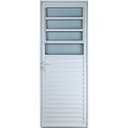 Ver imagem 1 de Porta de Aluminio Basculante Esquerda Linha Premium:2,10 X 0,70/branco
