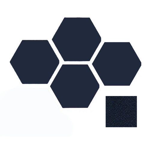 Painel Acústico Hexagonal Bl Acoustic 2101 - 54x47cm - 1009 Azul Profundo - Lady - 25mm