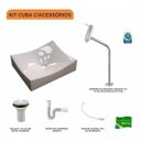 Ver imagem 3 de Kit Cuba Ml44 com Torneira Link 1062 Metal e Válvula 1 Pol. com Sifão Pvc e Flexível Compace