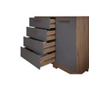 Ver imagem 4 de Cômoda Solteiro Malu 1 Porta 4 Gavetas Cinamomo/Off White - Panan