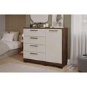 Ver imagem 6 de Cômoda Solteiro Malu 1 Porta 4 Gavetas Cinamomo/Off White - Panan