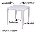 Ver imagem 3 de Mesa Quadrada de Plástico - Arqplast